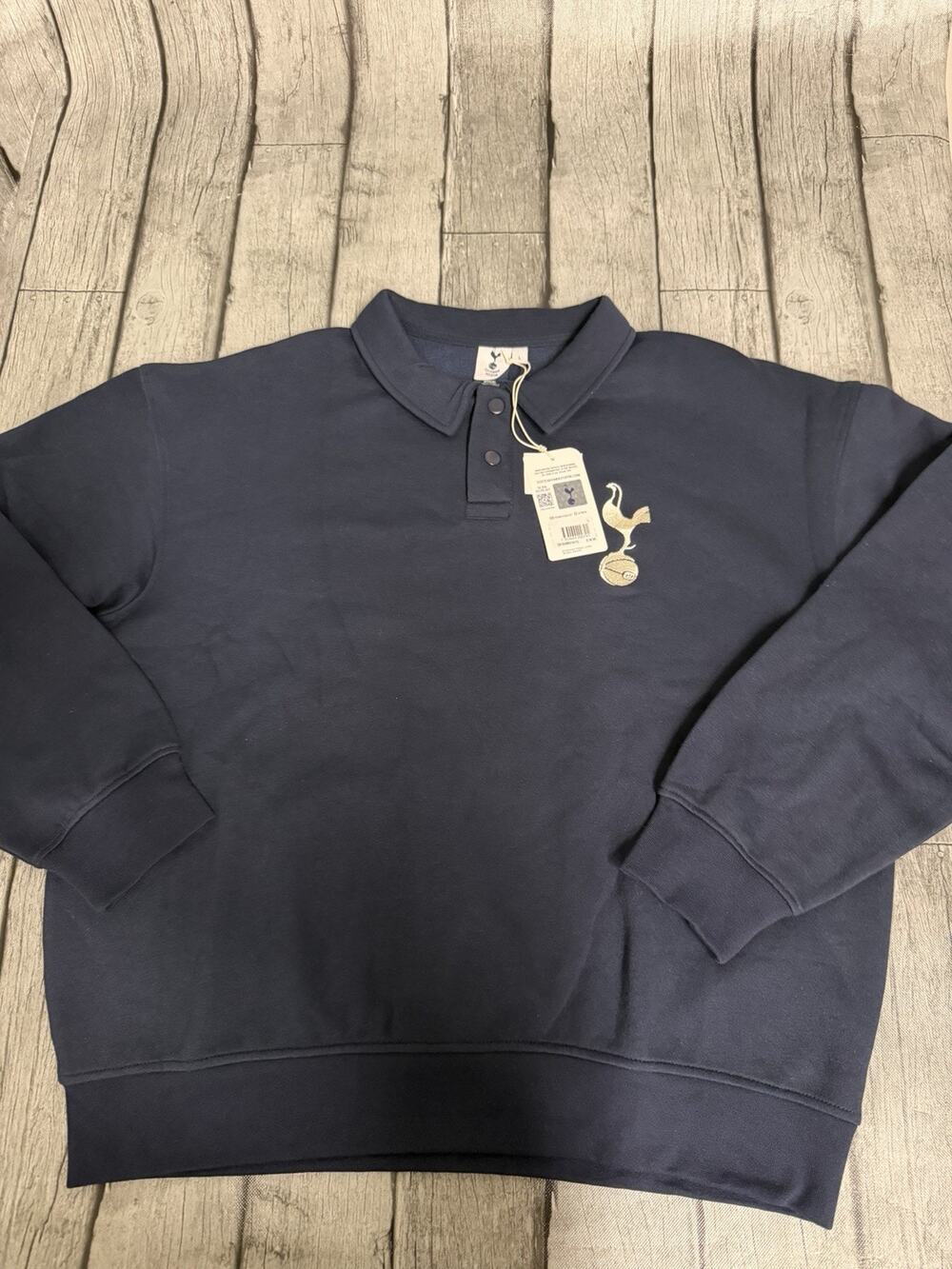 NWT Men’s Tottenham Hotspur Retro Relaxed Fleece Sweatshirt Navy Large